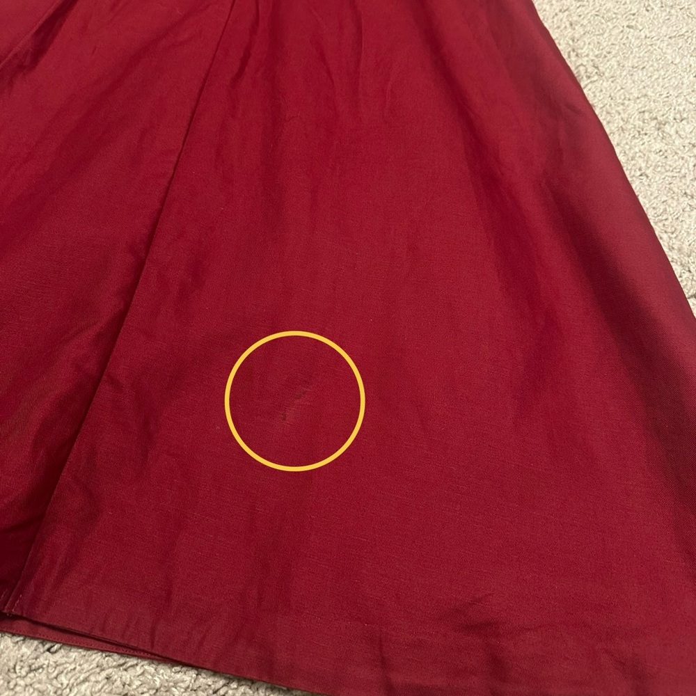 Ann Taylor Red A Line Fit And Flare Halter Midi Dress Size 8T - Picture 4 of 7